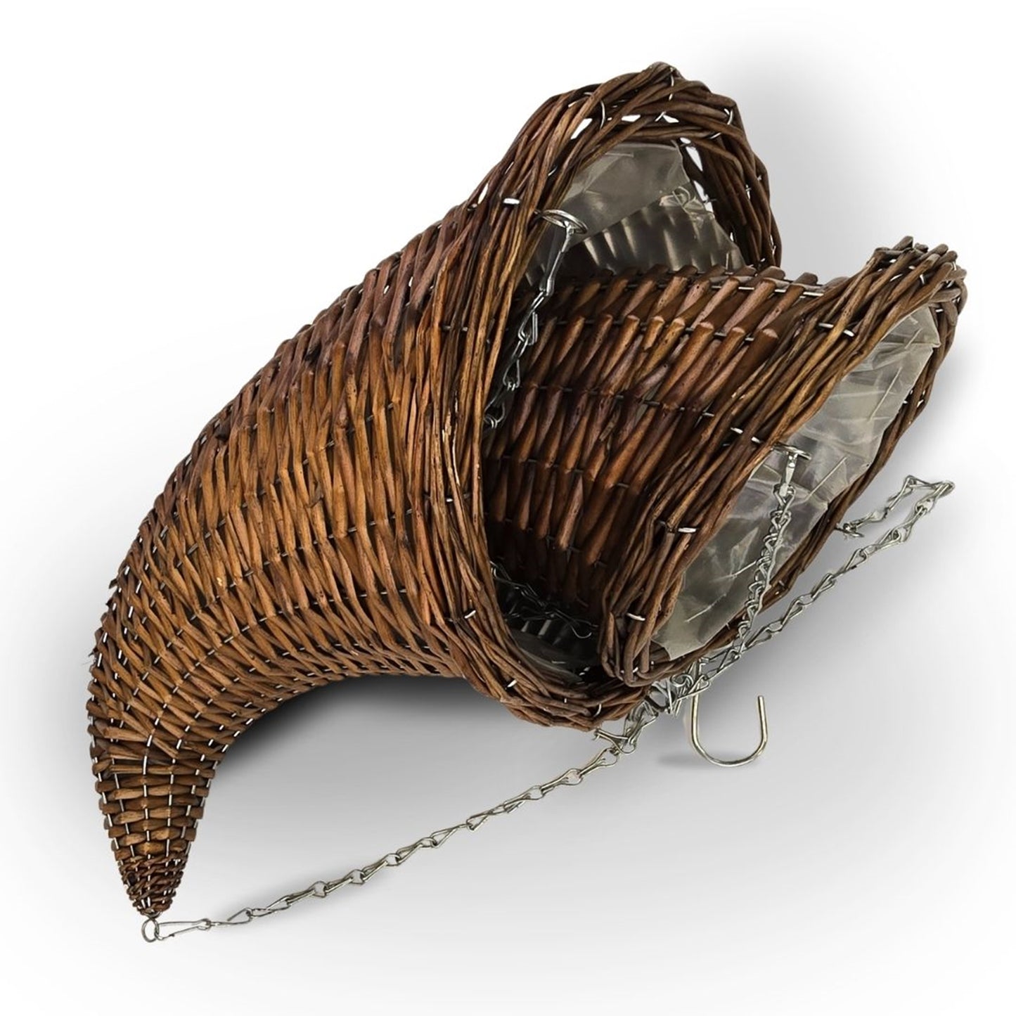 BLUMENAMPEL "FÜLLHORN" | 2er Set, Rattan | handgefertigt Korbgeflecht