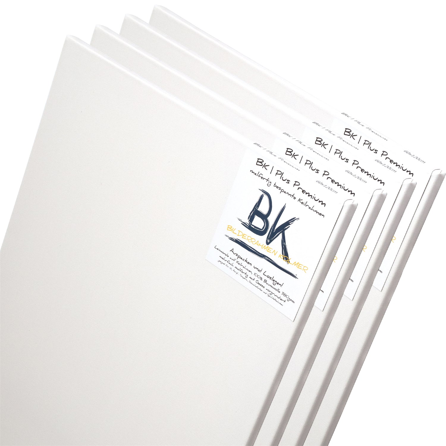 4 B.K. PLUS  Leinwände | 100x100 cm | auf Keilrahmen, 100% Baumwolle
