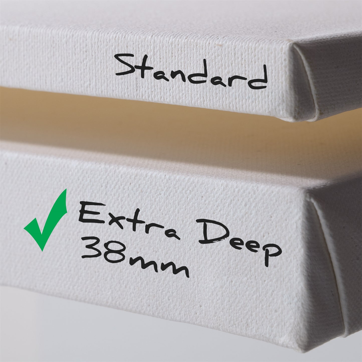 4x BK DEEP EDGE KEIL FRAME 90x90 cm | Tela telaio extra alto