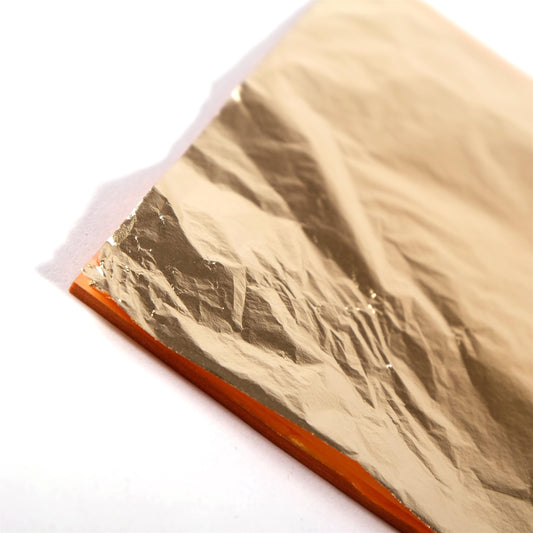 BLATTMETALL GOLD OPTIK 25 Blatt, 14x14cm | Künstler Goldfolie, Blattgold Folie