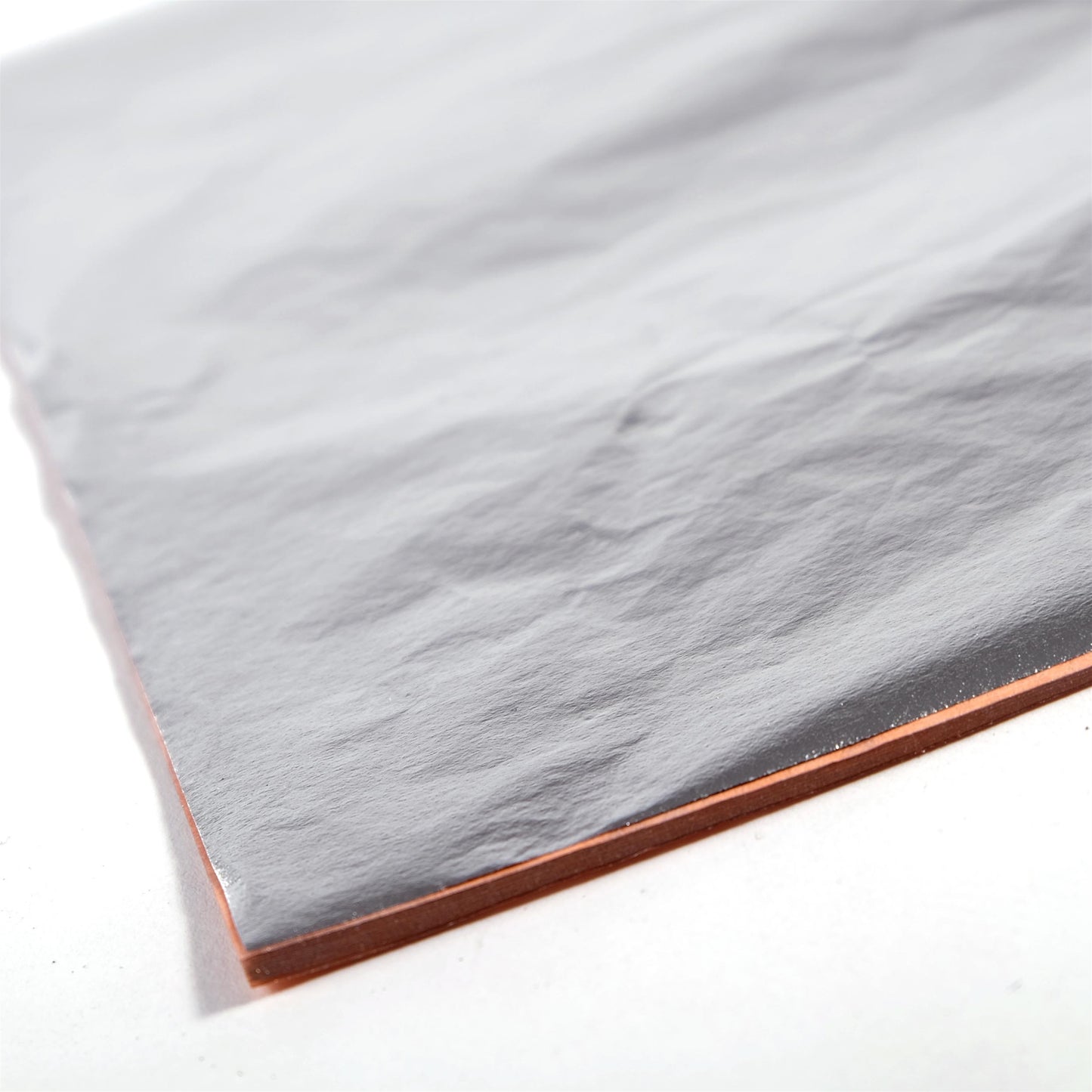 BLATTMETALL SILBER OPTIK 25 Blatt, 14x14cm | Künstler Silberfolie, Schlagmetall