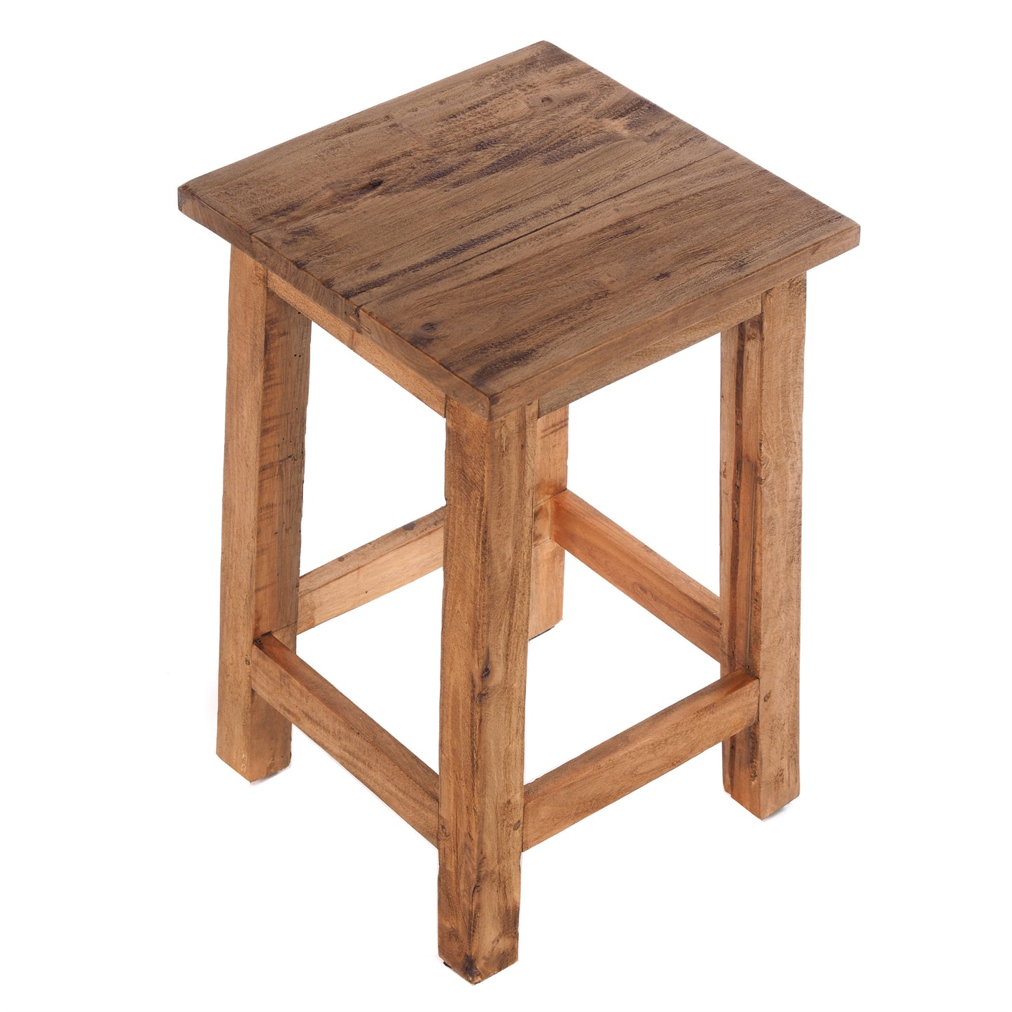 Sitzhocker MADERO | 48x30cm(HxB), Recyclingholz, Holzhocker, Hocker