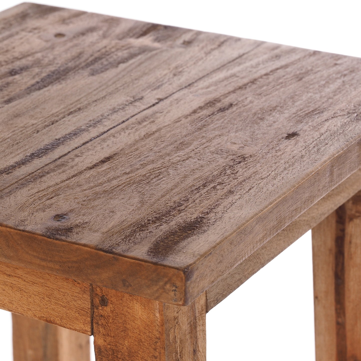Sitzhocker MADERO | 48x30cm(HxB), Recyclingholz, Holzhocker, Hocker