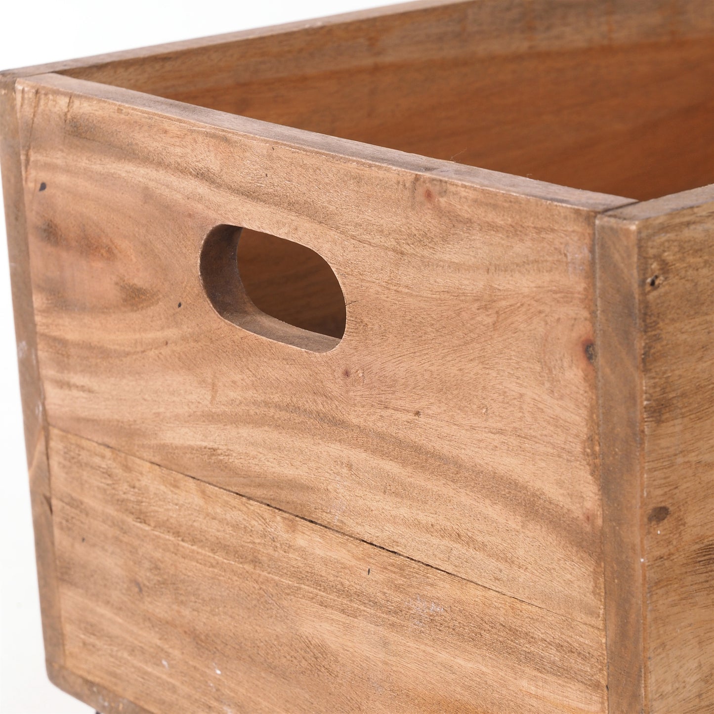 ROLLBARE HOLZKISTE "BOX" | 26x45x30 cm, Mahagoni | Aufbewahrung