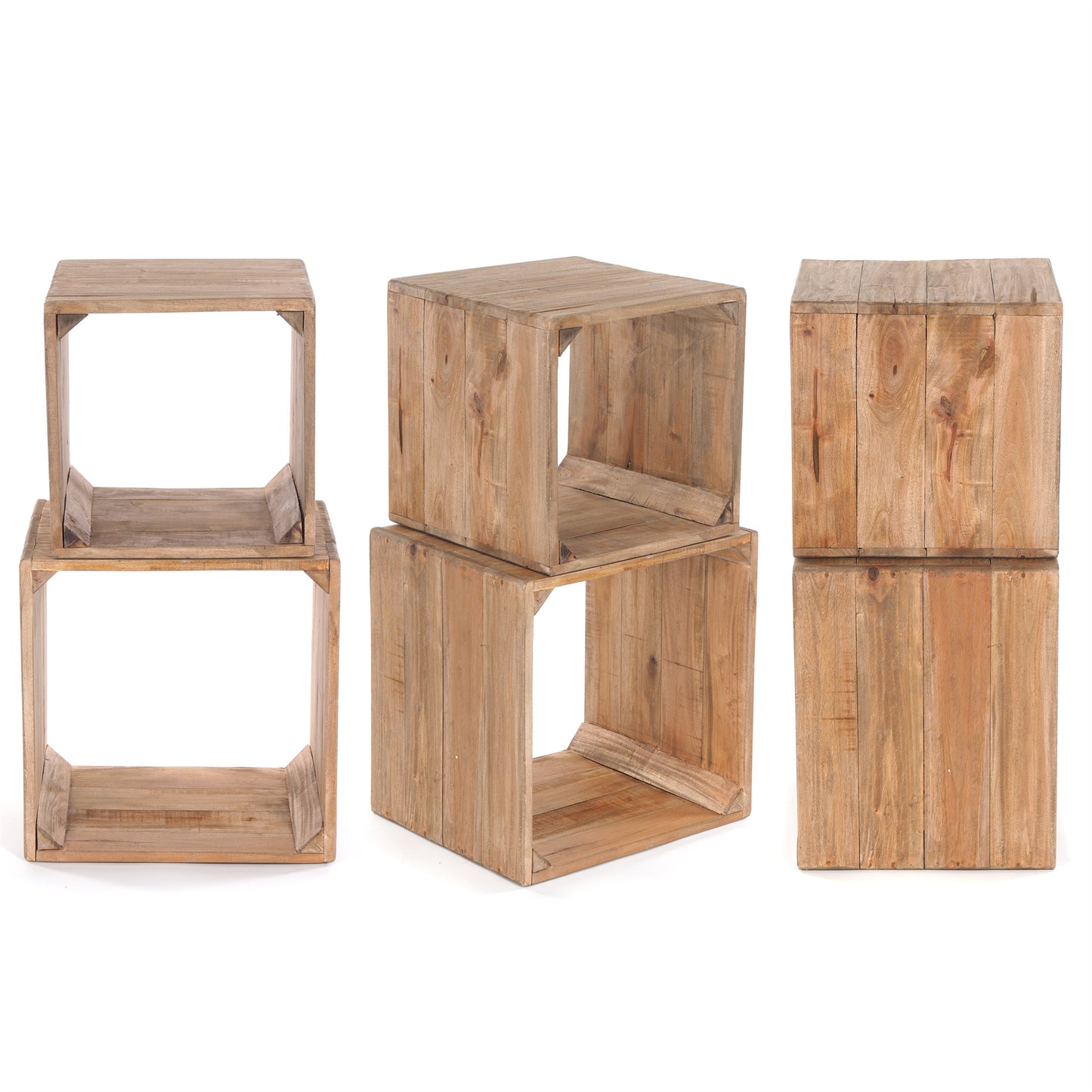 REGAL SET "VINTAGE CUBES" | Mahagoni | Holzregale