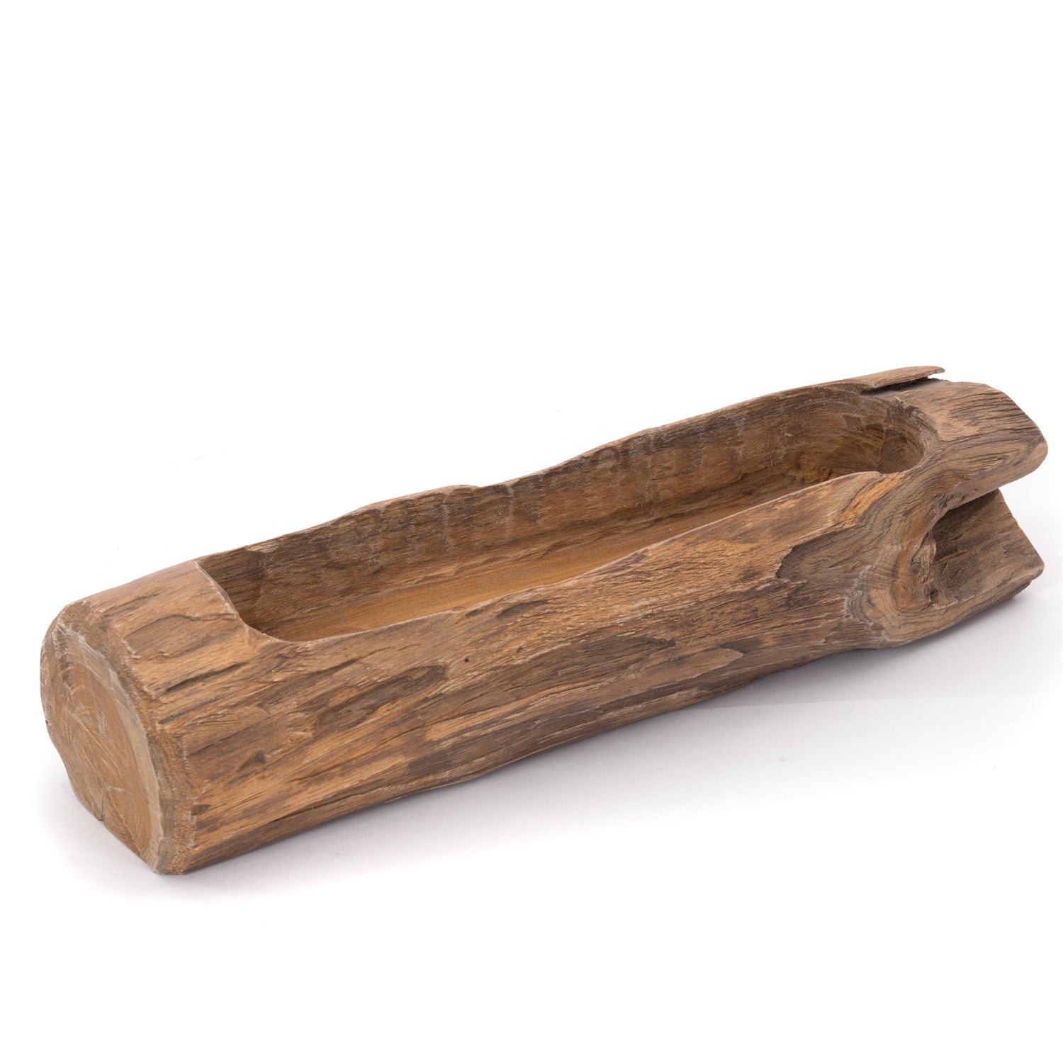 Naturholzschale "FIORE 40" | 40x13 cm (BxT), Teakholz | Holzschale