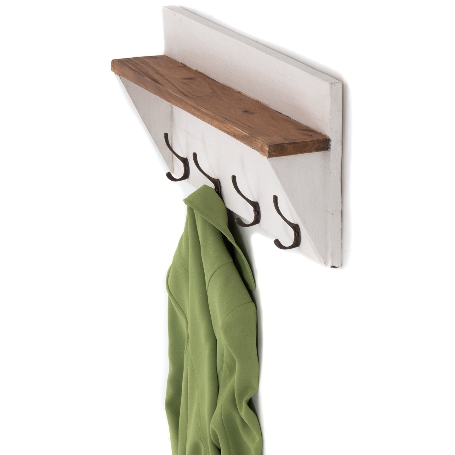WANDGARDEROBE MIT REGAL "VINTAGE" | 60x26cm (BxH)  | Kleiderhaken