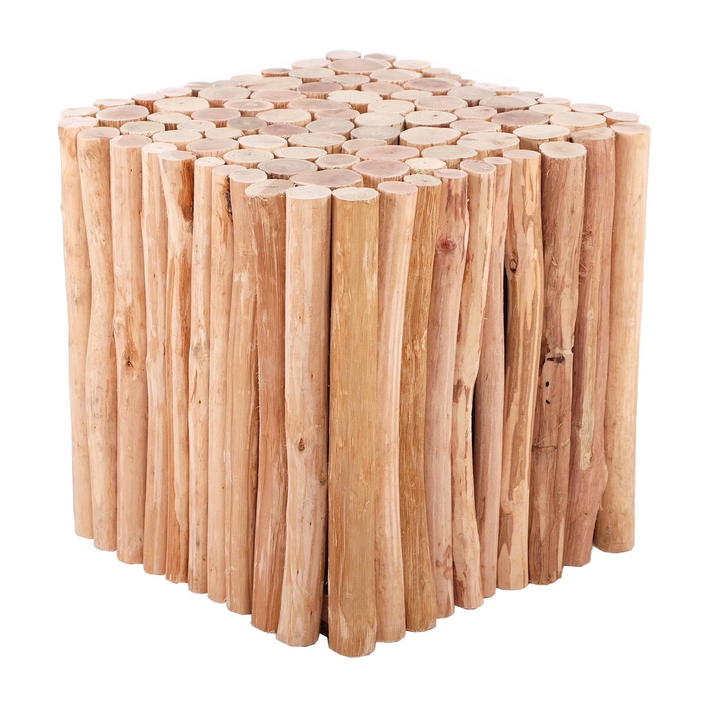 DESIGN HOCKER "EIGER" | eckig, 30 cm | Holzhocker