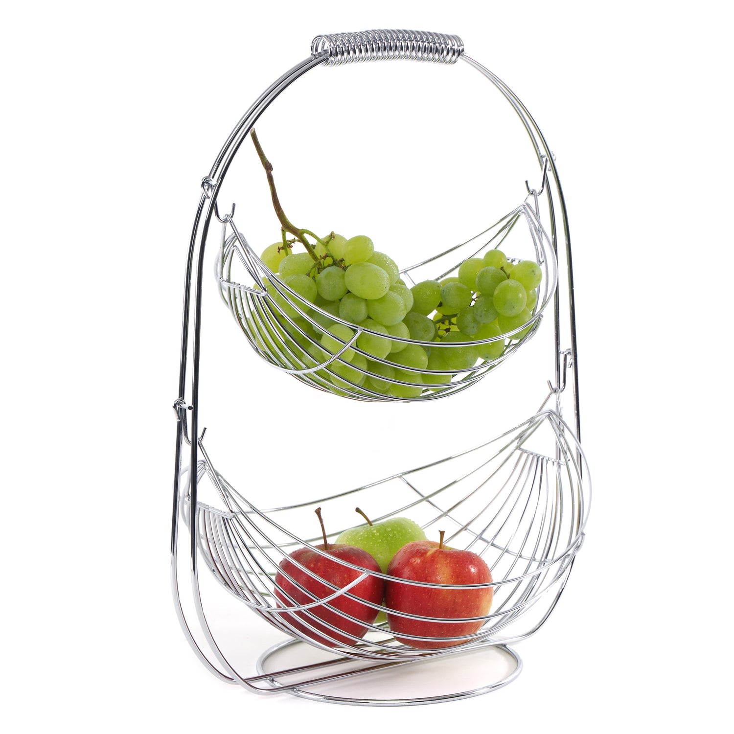 OBST ETAGERE "SCHAUKEL" | 45 cm, Eisen | zweistöckiger Früchtekorb