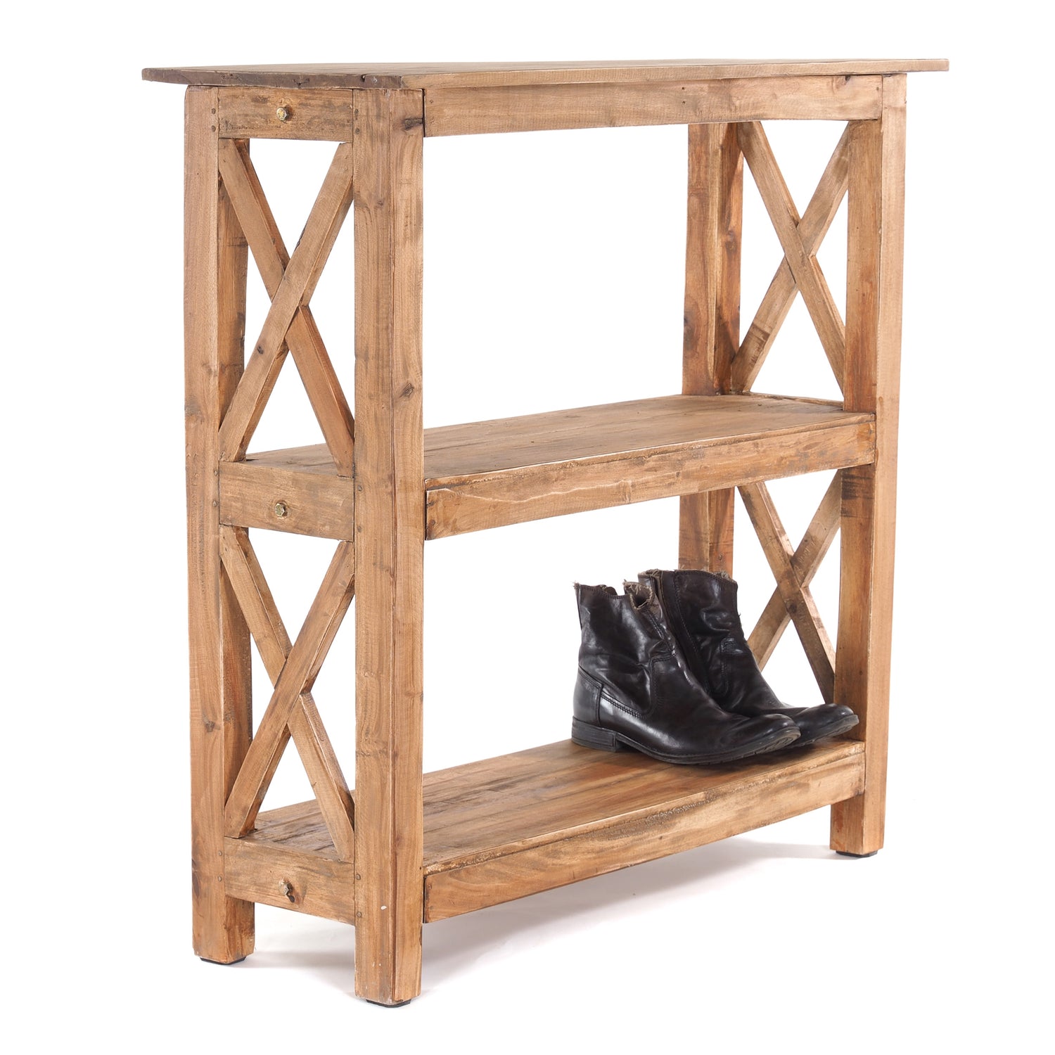 SCHUHREGAL "SIENA" | Massivholz, 90x92x33 cm | massives Holzregal