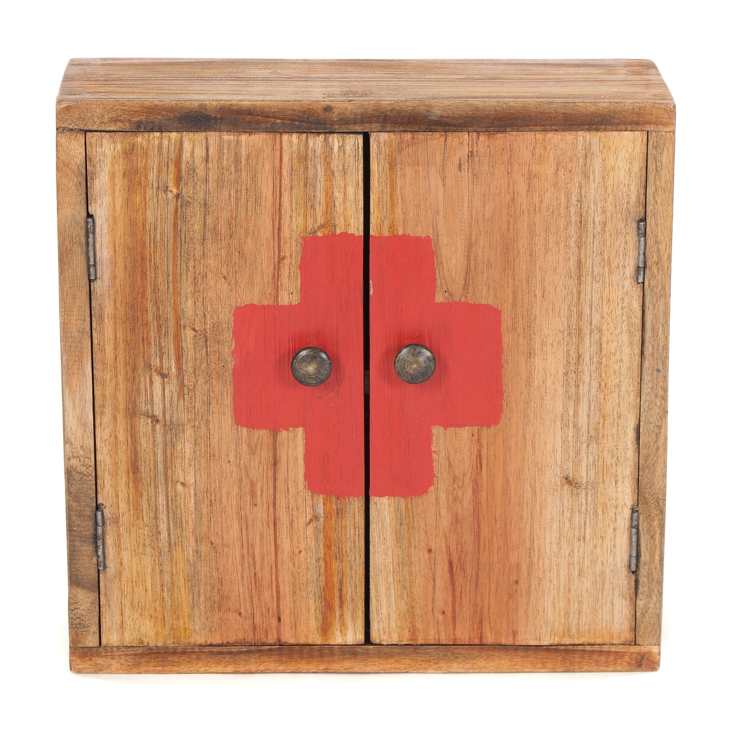 VINTAGE MEDIZINSCHRANK | 35x35x13cm (HxBxT) Wandschrank aus Holz natur