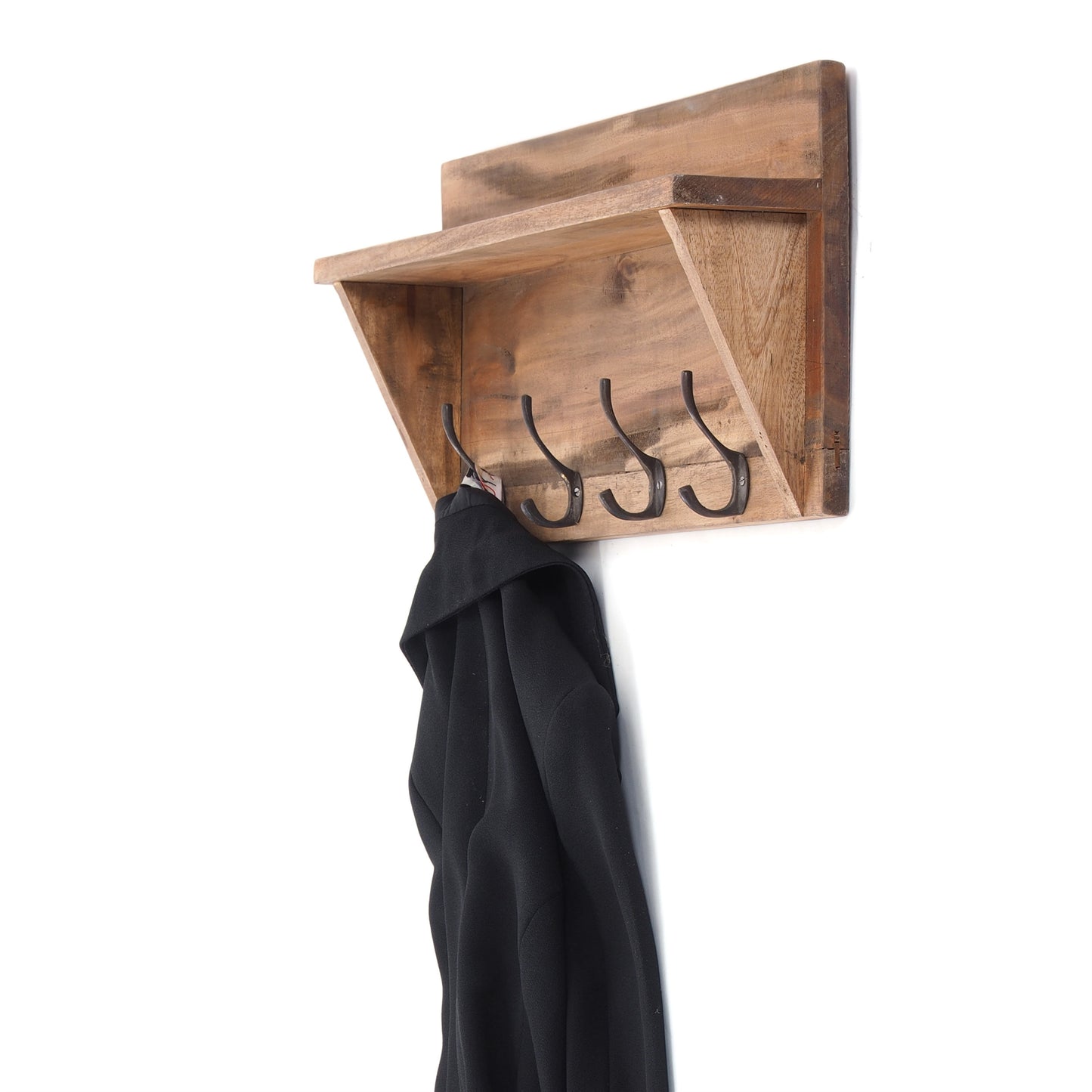 WANDGARDEROBE MIT REGAL "VINTAGE" | 60x26cm (BxH)  | Kleiderhaken