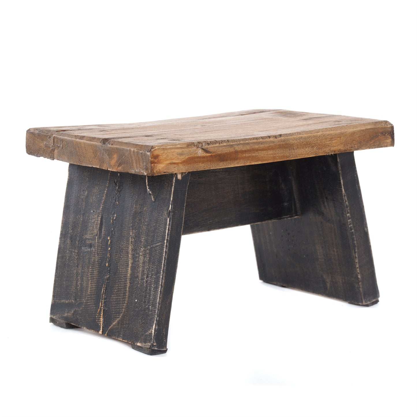 FUßHOCKER "SCHEMEL" natur schwarz
