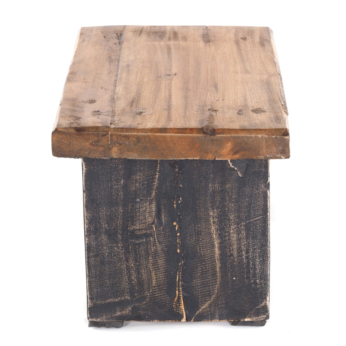 FUßHOCKER "SCHEMEL" natur schwarz
