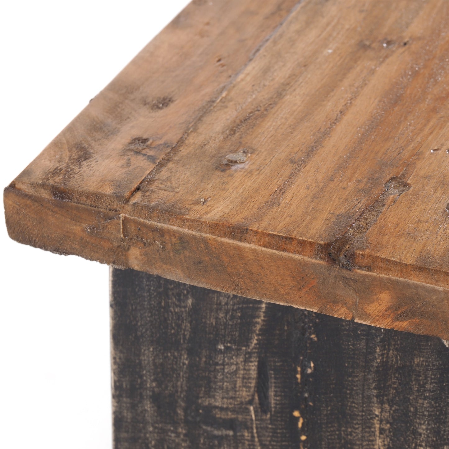 FUßHOCKER "SCHEMEL" natur schwarz