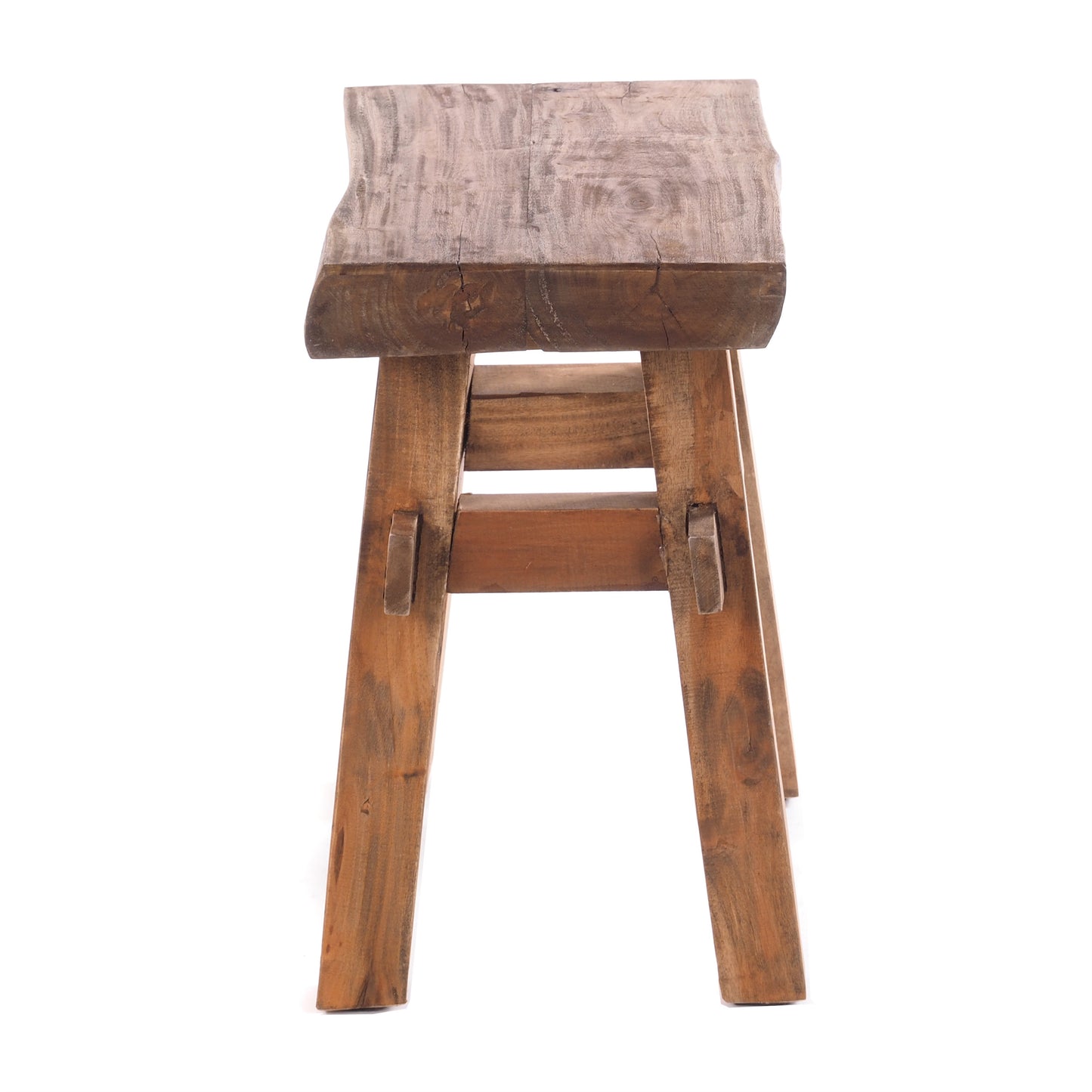 HOLZ HOCKER "VINTAGE 40" | Hartholz, 43x45 cm (HxB) | Sitzhocker