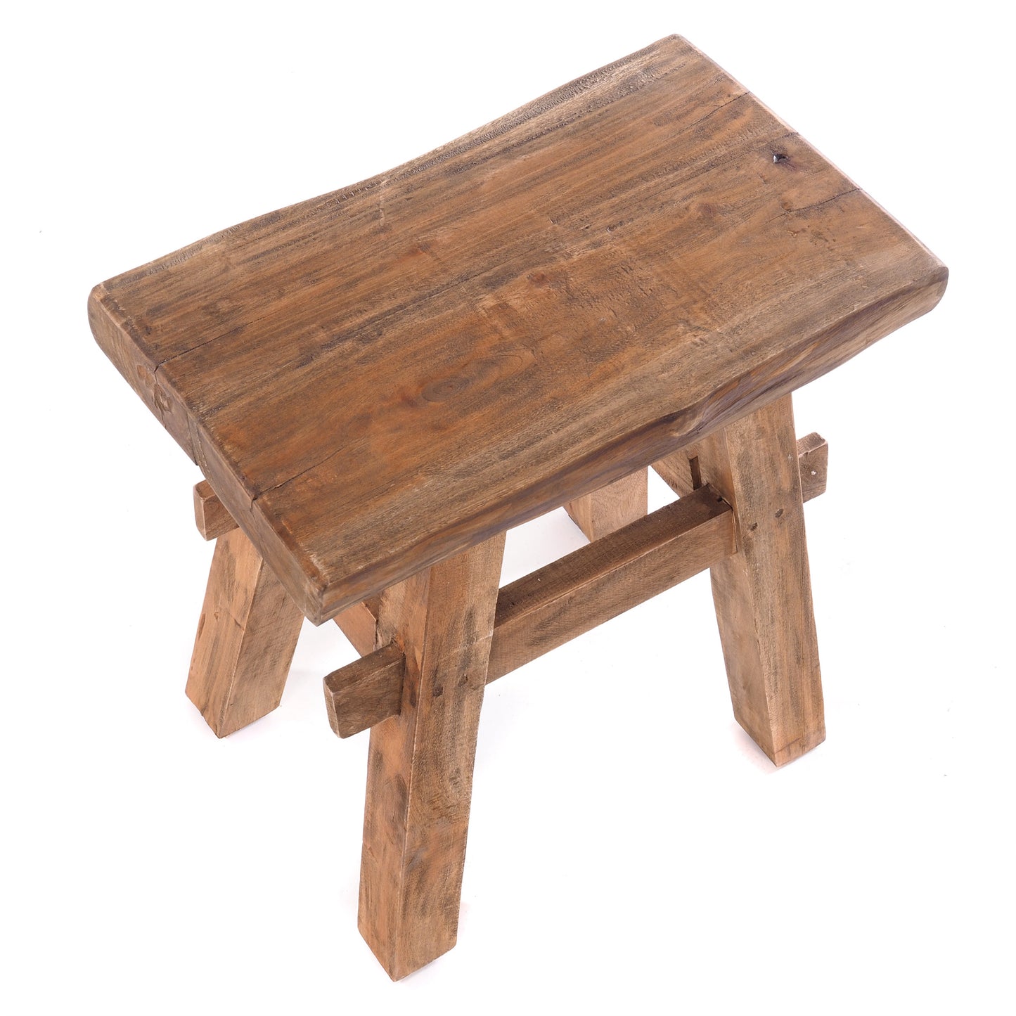 HOLZ HOCKER "VINTAGE 40" | Hartholz, 43x45 cm (HxB) | Sitzhocker
