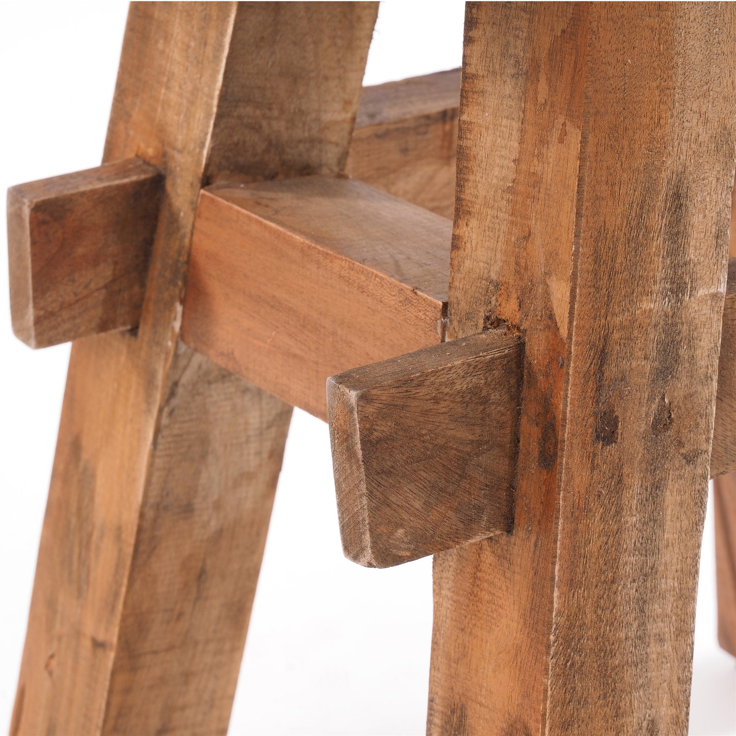 HOLZ HOCKER "VINTAGE 40" | Hartholz, 43x45 cm (HxB) | Sitzhocker