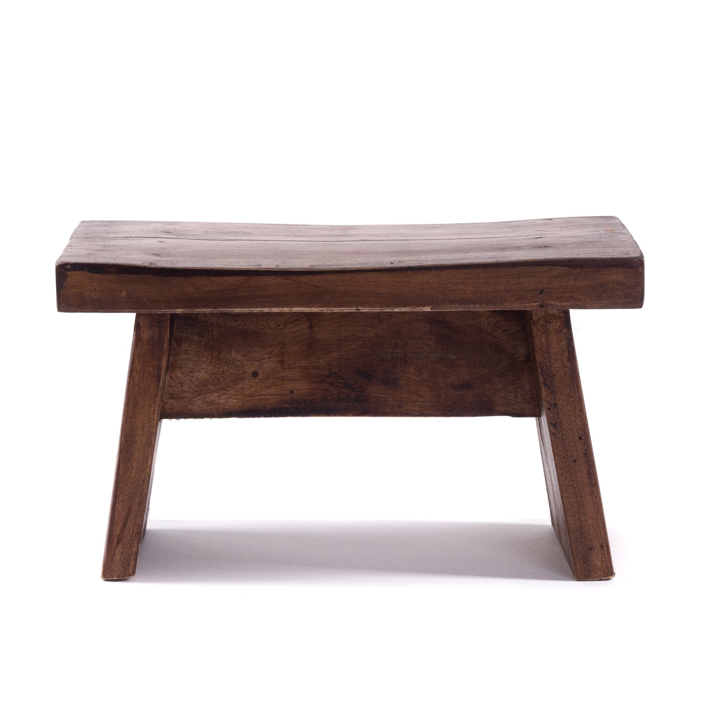 NOSTALGISCHER FUßHOCKER "SCHEMEL" | Mahagoni | Holzhocker