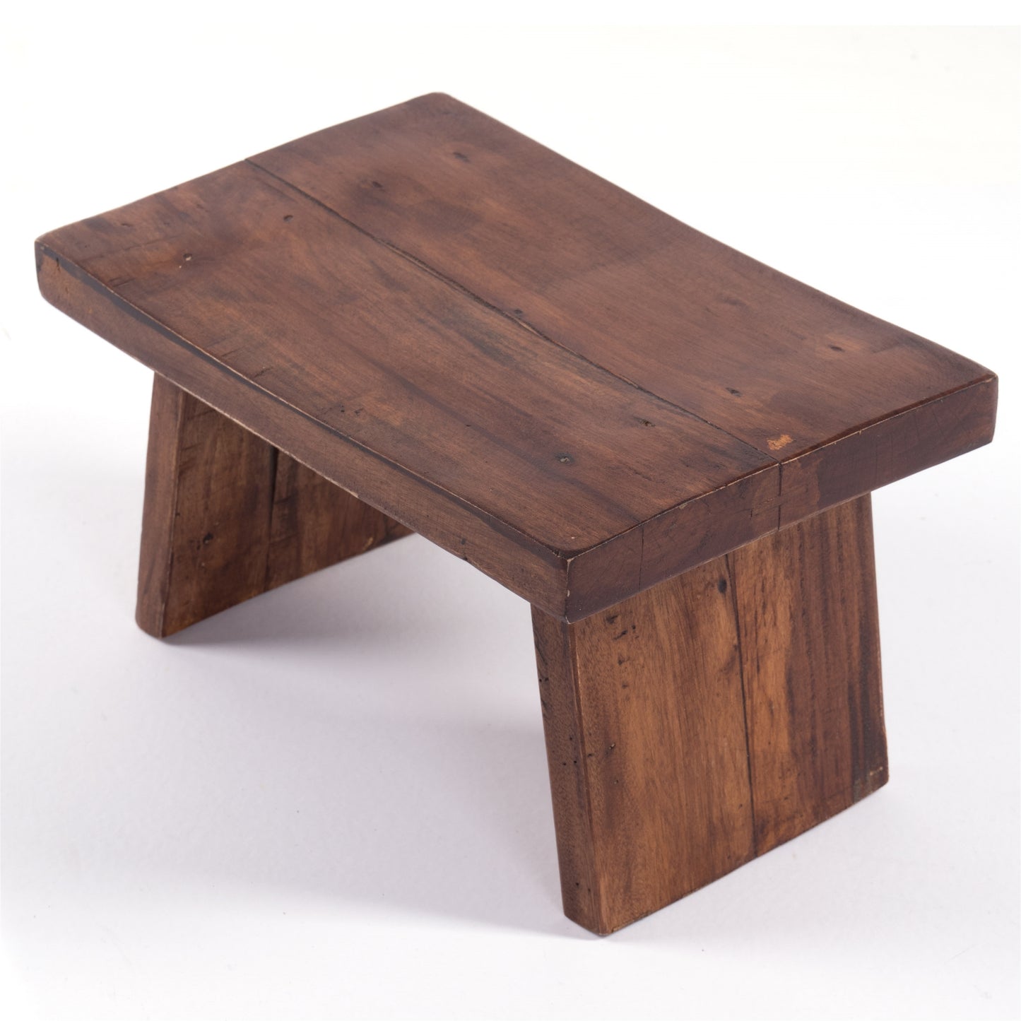 NOSTALGISCHER FUßHOCKER "SCHEMEL" | Mahagoni | Holzhocker