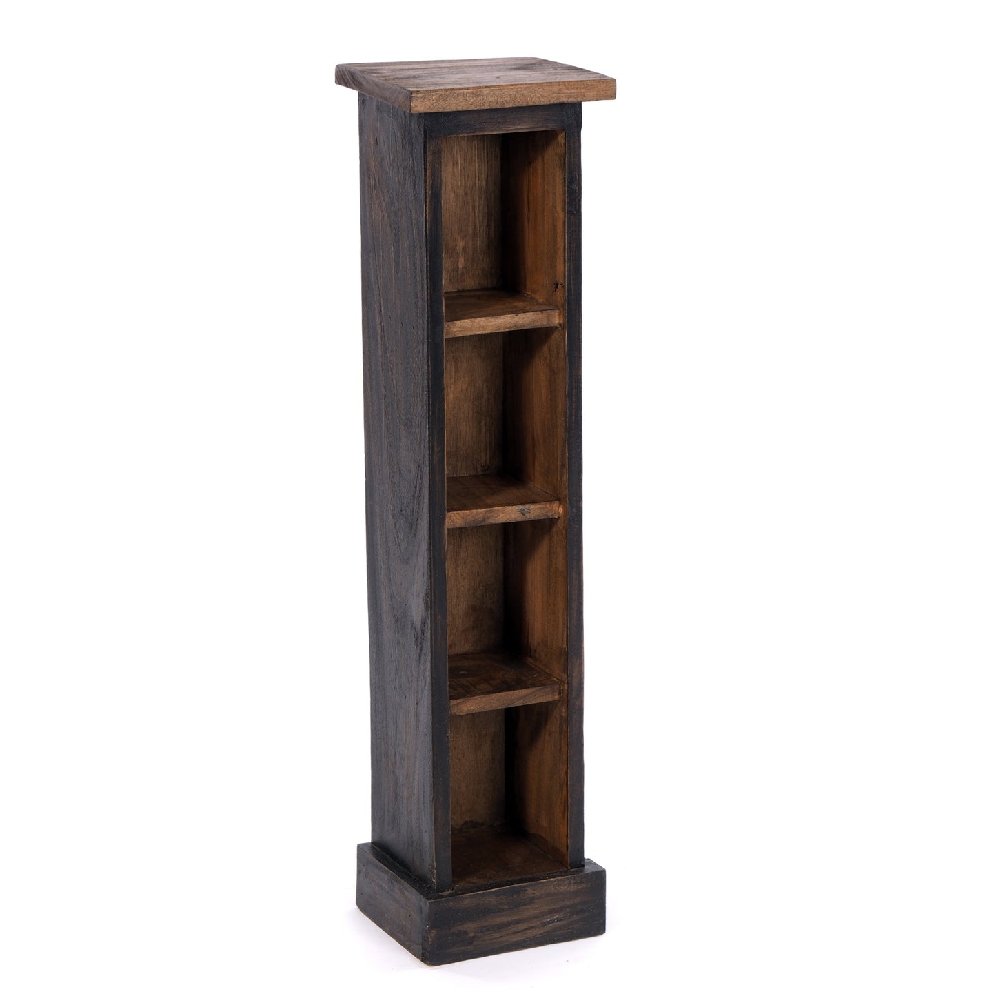 HOLZ CD REGAL "CD TOWER" | 76cm(H), Holzregal, CD Rack mit 4 Fächern