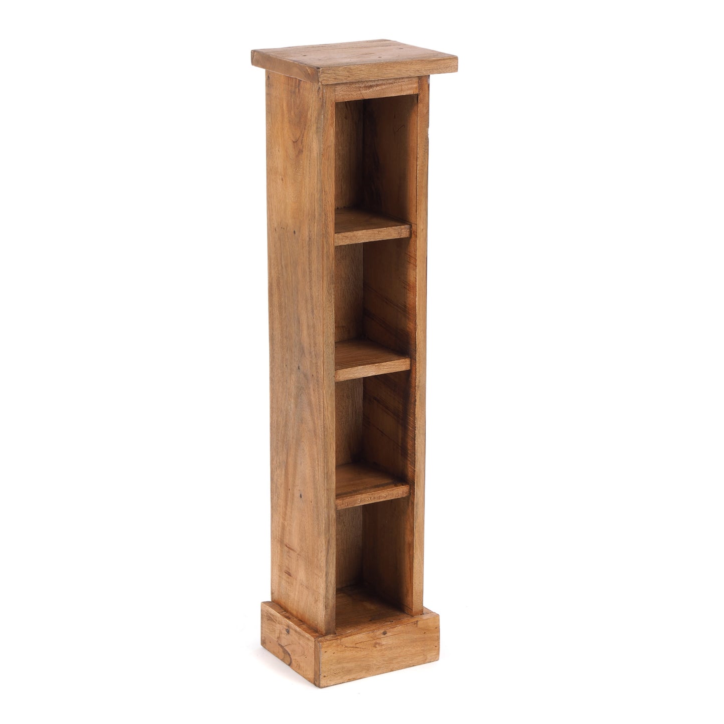 HOLZ CD REGAL "CD TOWER" | 76cm(H), Holzregal, CD Rack mit 4 Fächern