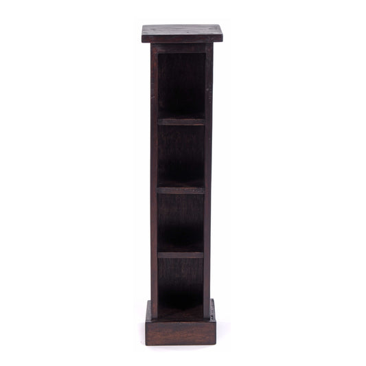 HOLZ CD REGAL TOWER | 75cm, Holzregal, Buch CD Rack mit 4 Fächern