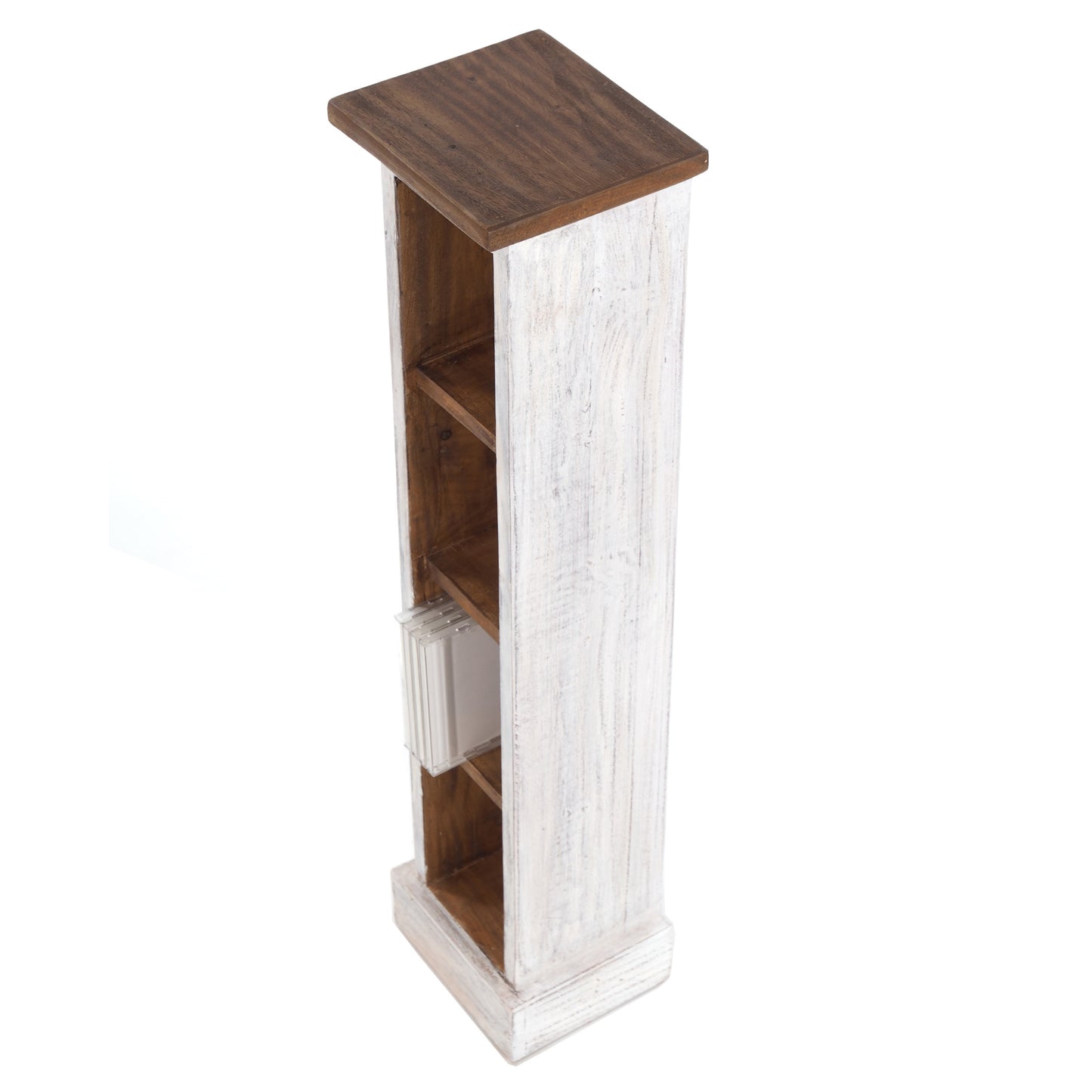 HOLZ CD REGAL "CD TOWER" | 76cm(H), Holzregal, CD Rack mit 4 Fächern