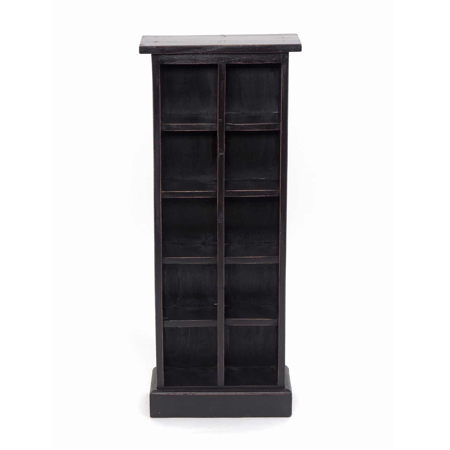 RUSTIKALES CD & BÜCHERREGAL NATURE | 94x36cm(HxB) Holzregal 10 Fächer