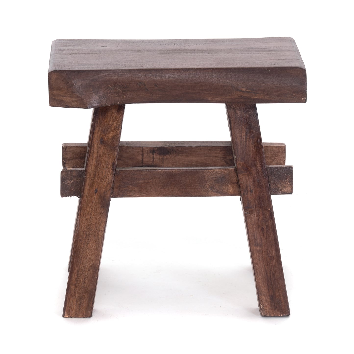 HOLZ HOCKER "VINTAGE 40" | Hartholz, 43x45 cm (HxB) | Sitzhocker