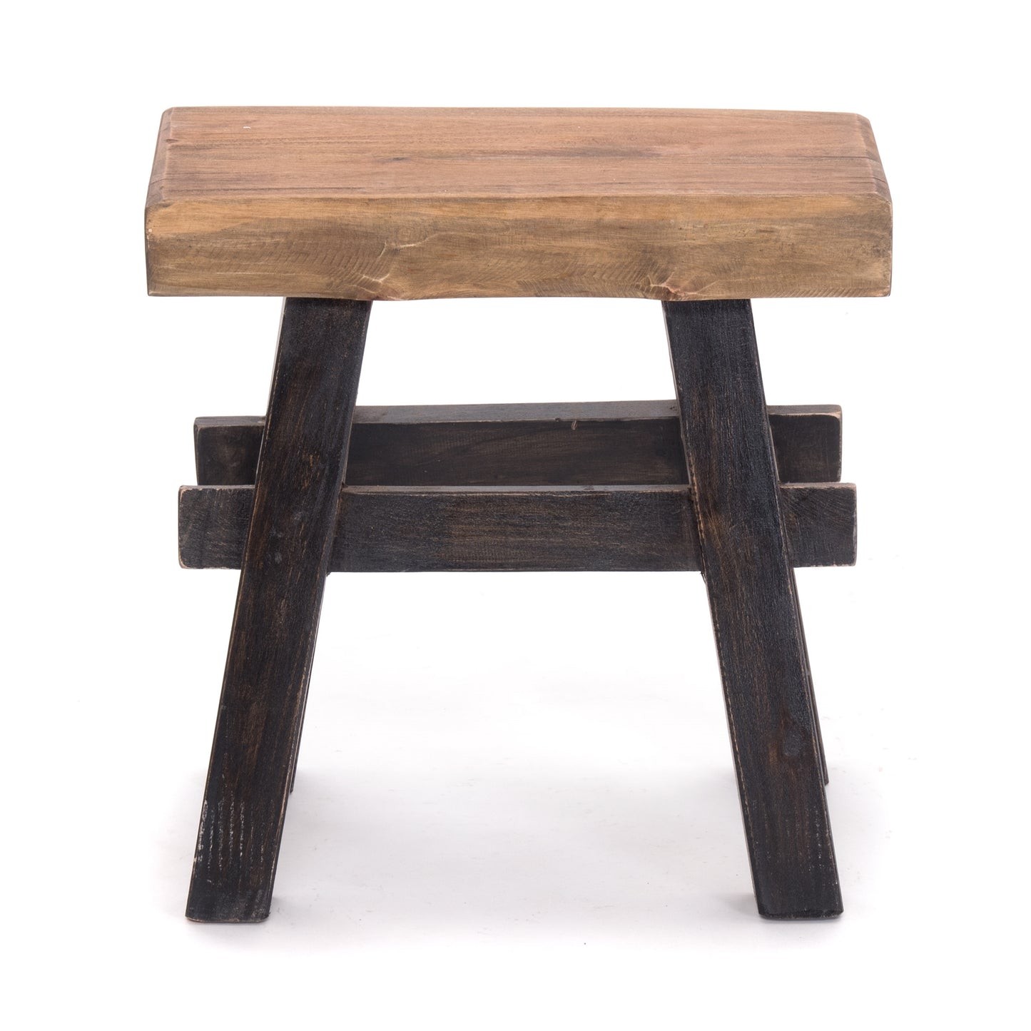 HOLZ HOCKER "VINTAGE 40" | Hartholz, 43x45 cm (HxB) | Sitzhocker