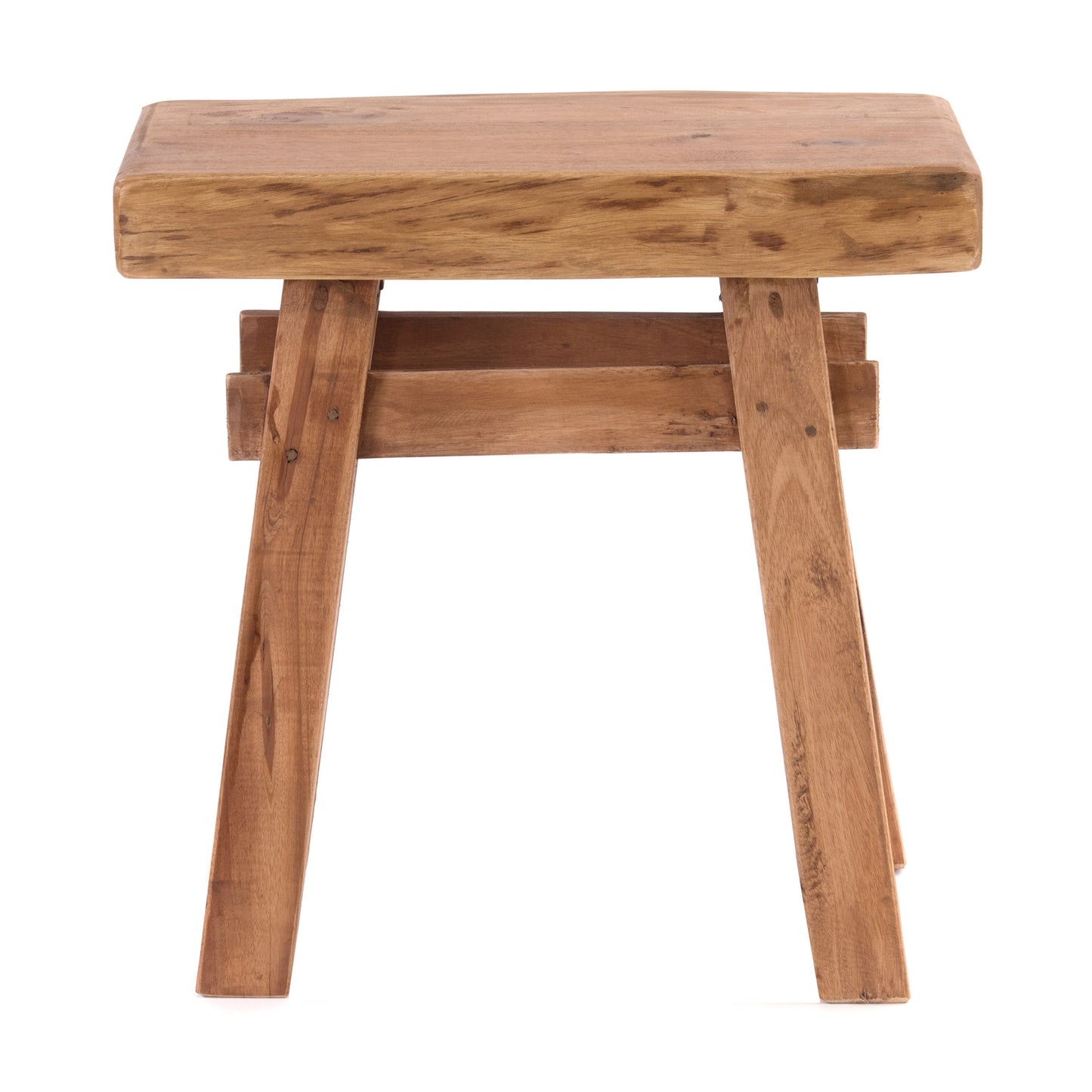 HOLZ HOCKER "VINTAGE 40" | Hartholz, 43x45 cm (HxB) | Sitzhocker