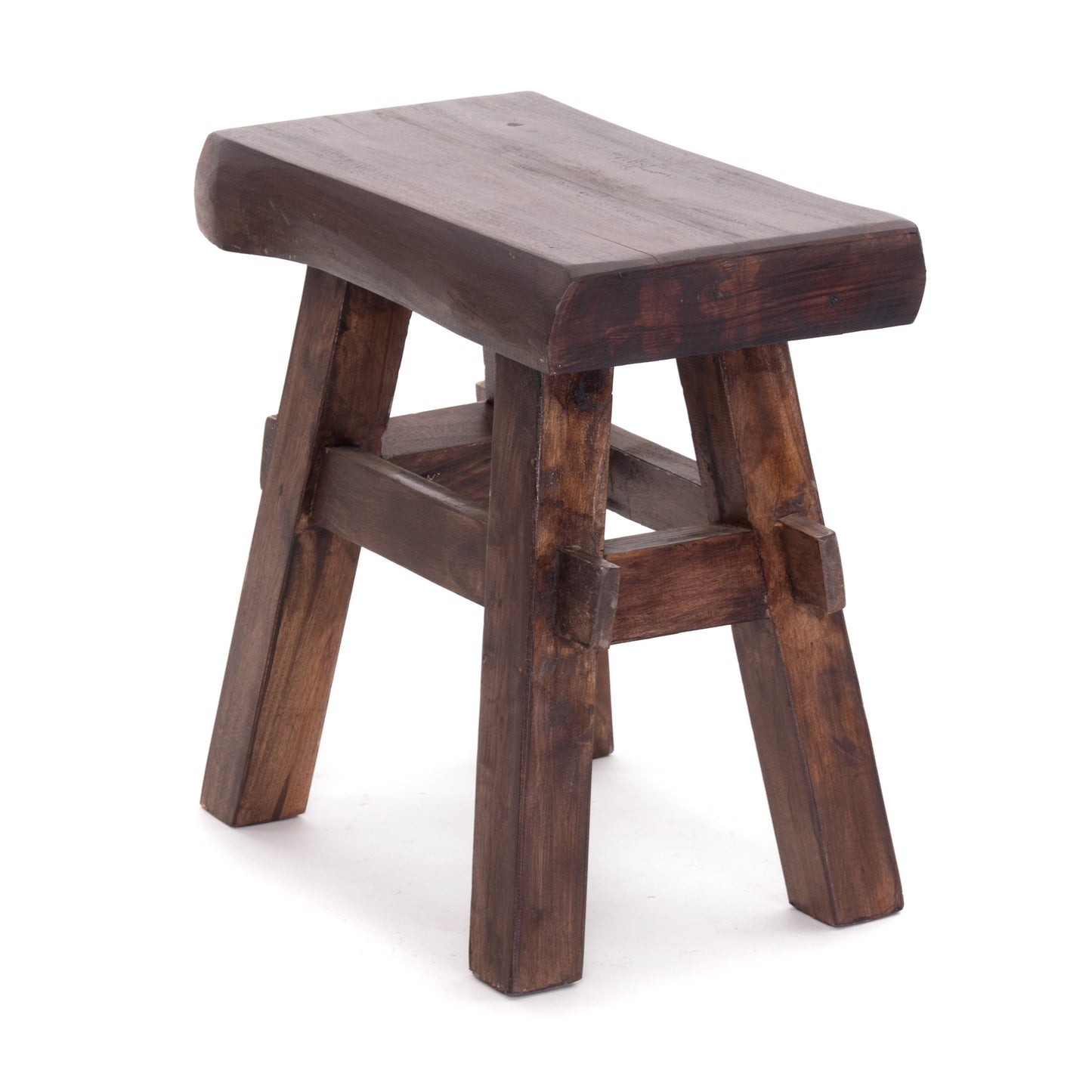 HOLZ HOCKER "VINTAGE 40" | Hartholz, 43x45 cm (HxB) | Sitzhocker