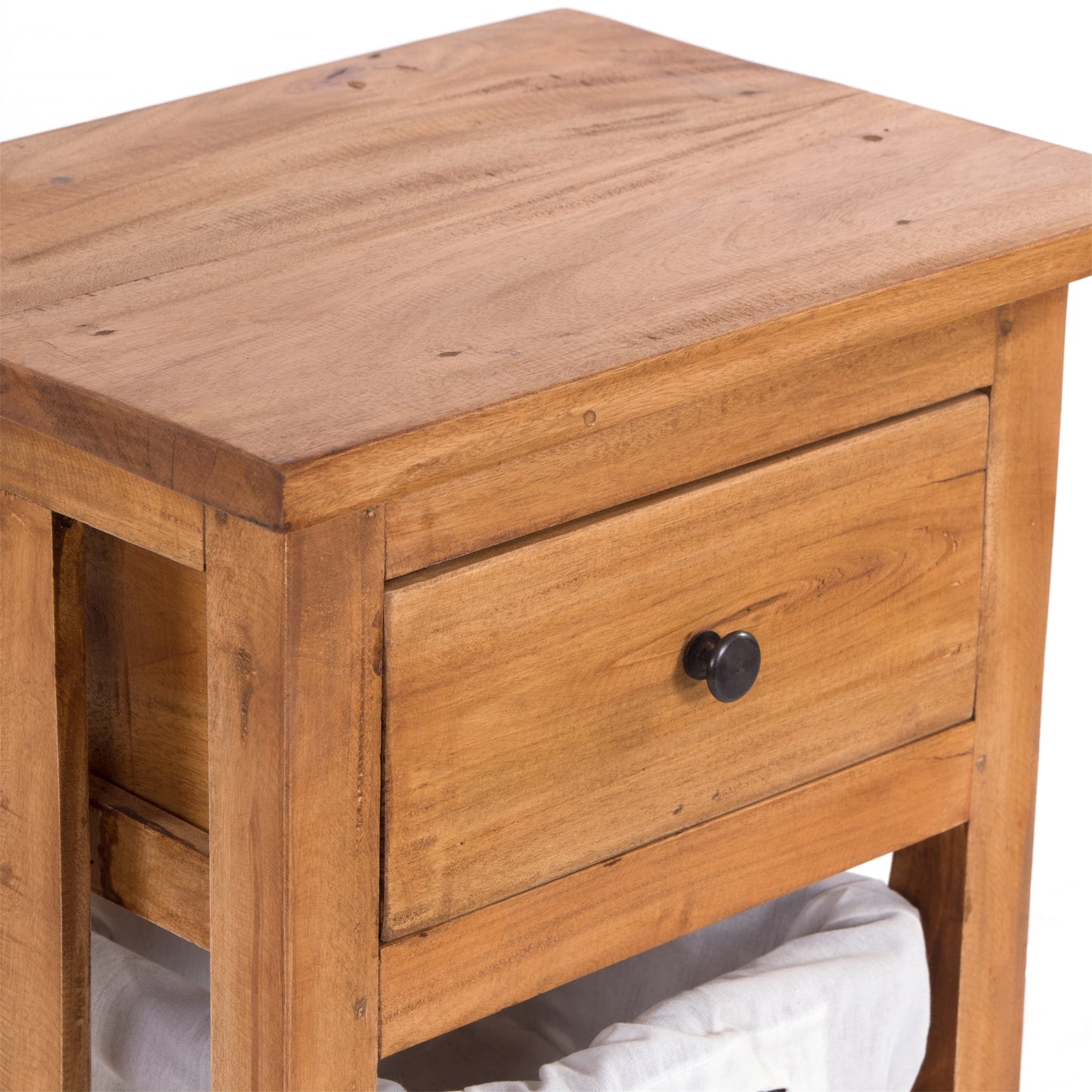 TELEFONTISCH "RATTAN 70" | 70x38x28cm (HxBxT), Mahagoni