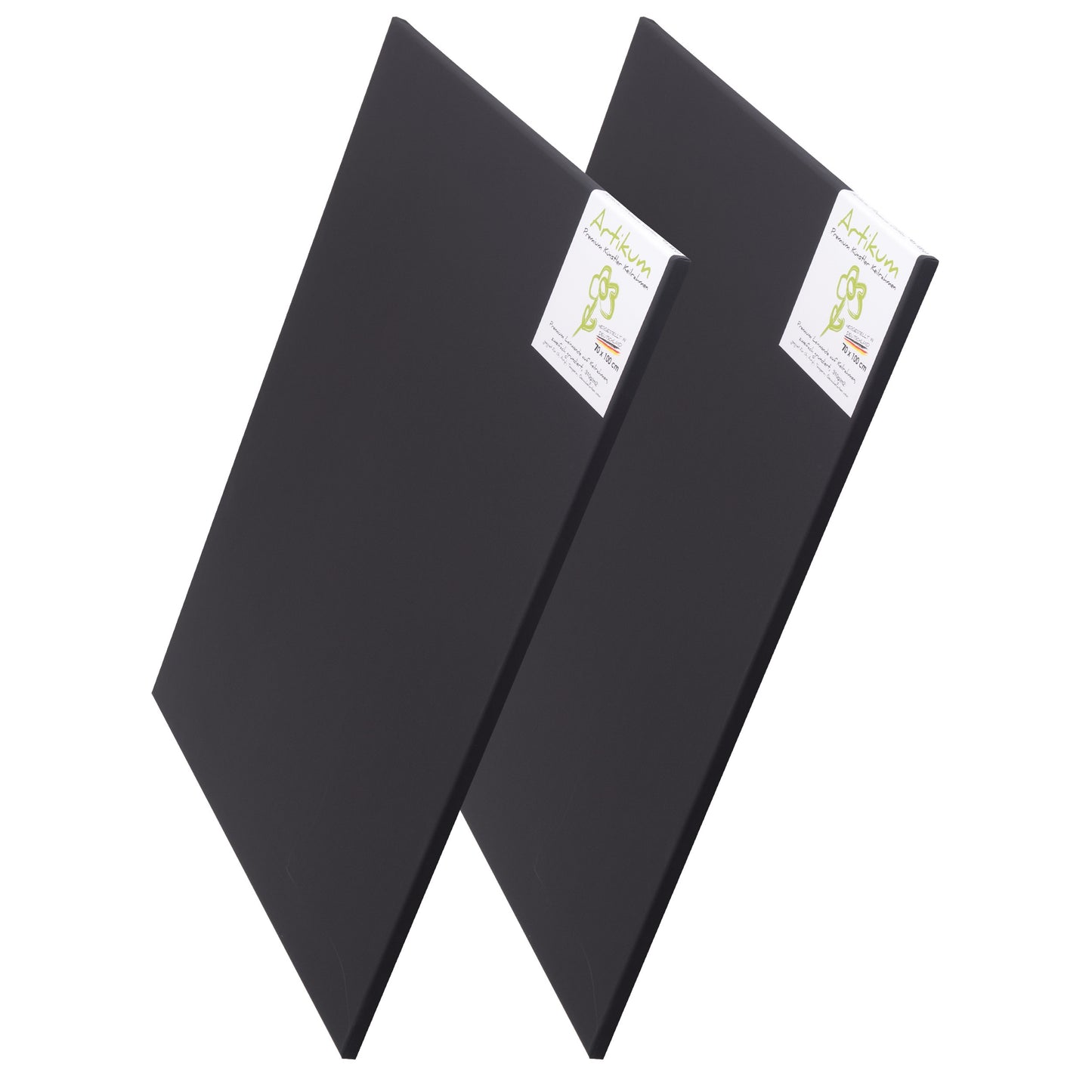 2x ARTIKUM PREMIUM BLACK COTTON KEILRAHMEN 70x100