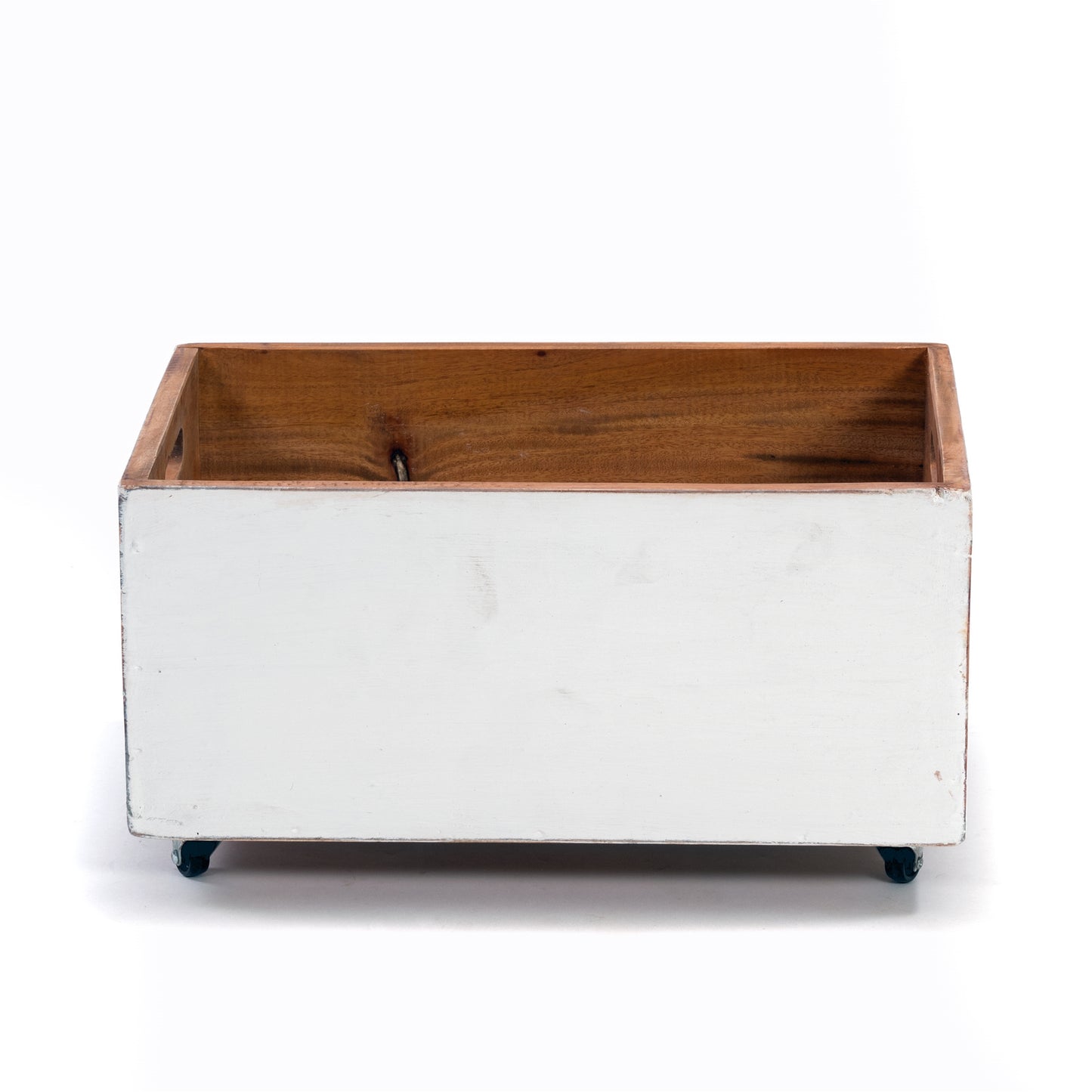 ROLLBARE HOLZKISTE "BOX" | 26x45x30 cm, Massivholz | Aufbewahrung