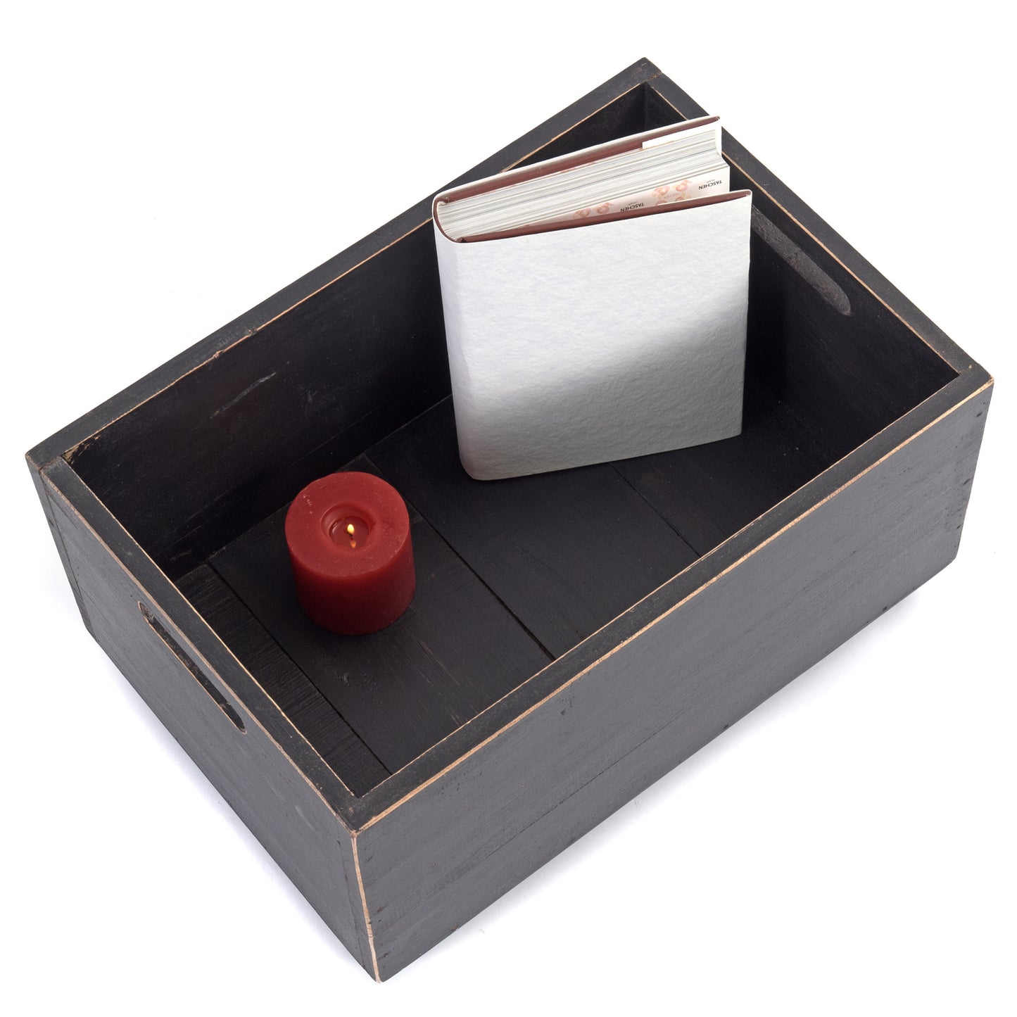 ROLLBARE HOLZKISTE "BOX" | 26x45x30 cm, Massivholz | Aufbewahrung