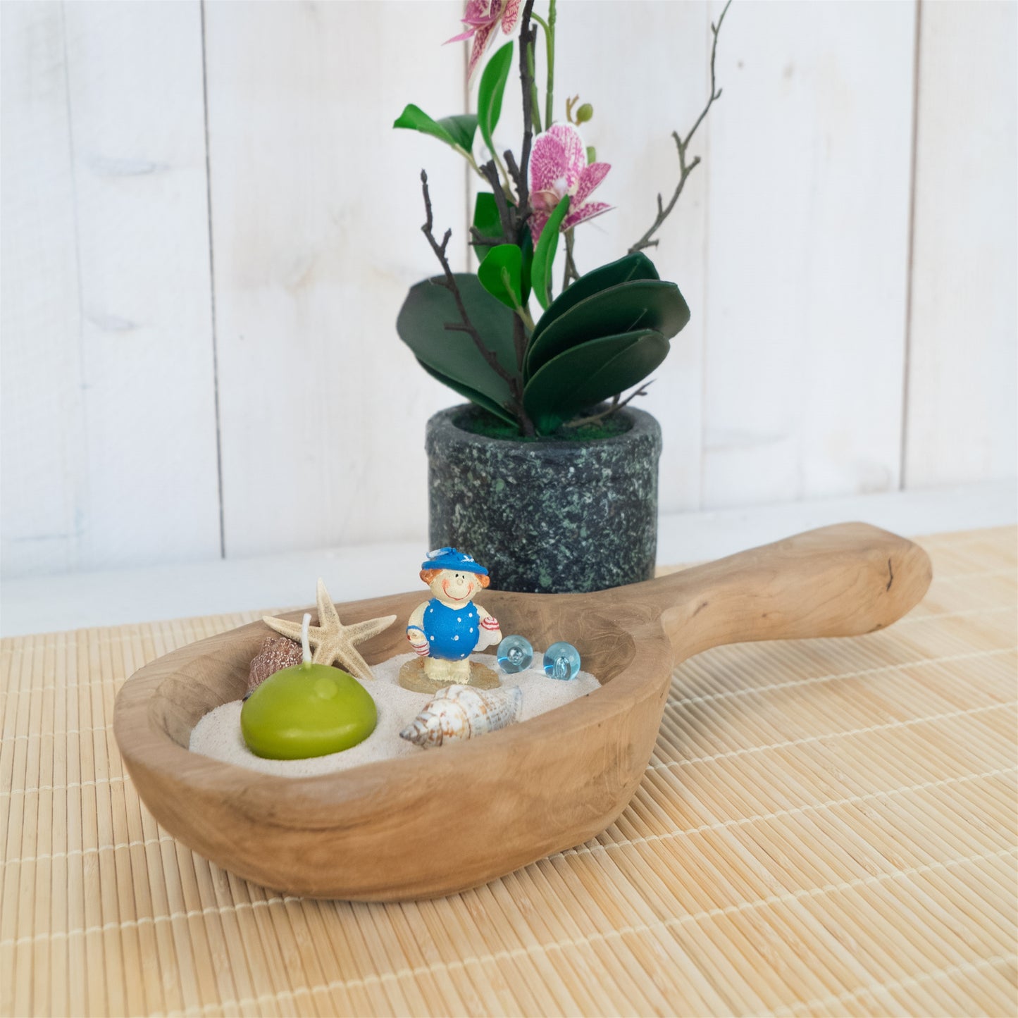 TEAK SCHALE "SCOOP" | Teakholz | Wurzelholzschale Kellenform