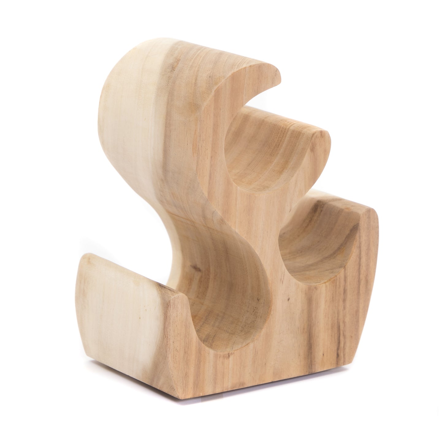 NATUR HOLZ FLASCHENREGAL "CURVE 3" | Suarholz | Weinregal