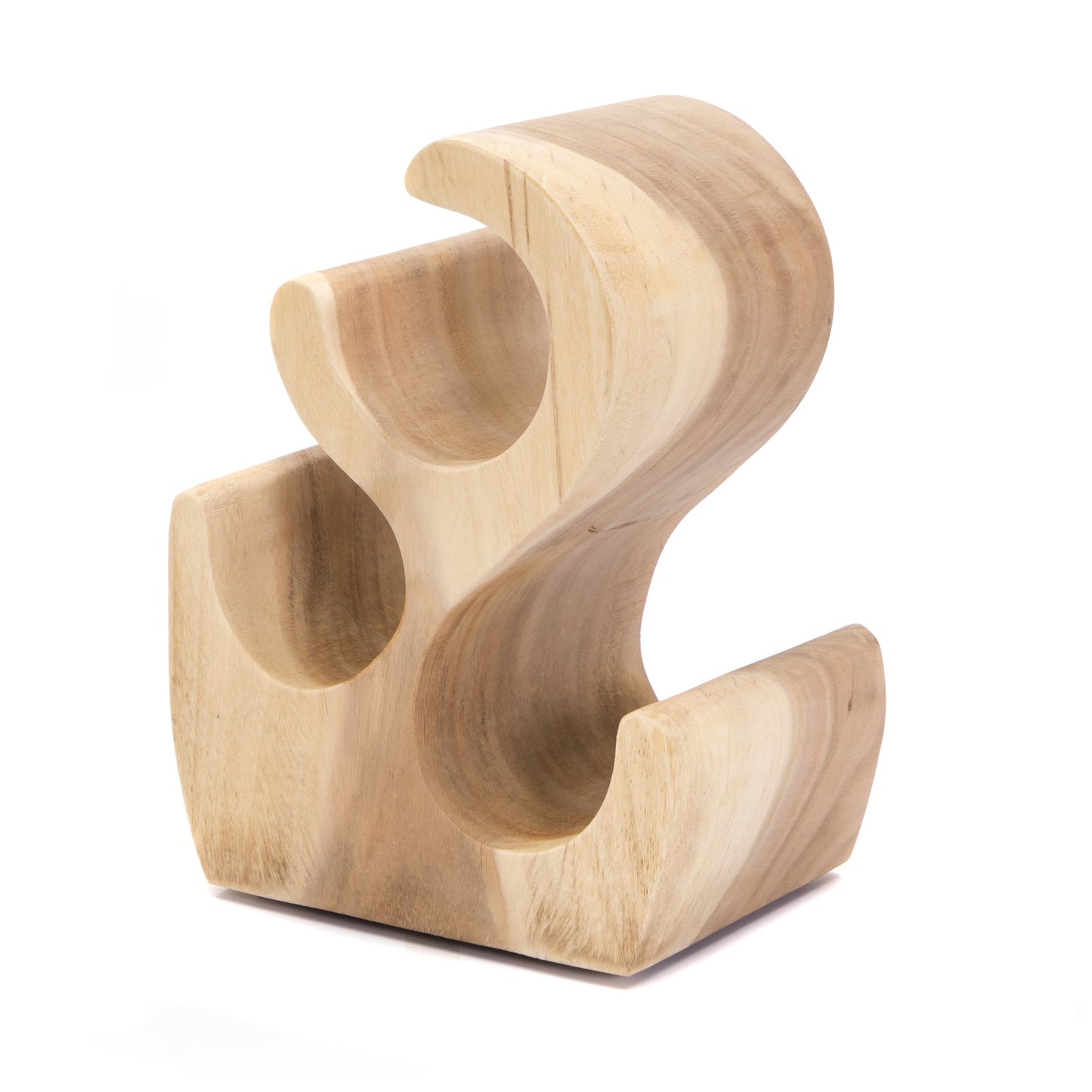 NATUR HOLZ FLASCHENREGAL "CURVE 3" | Suarholz | Weinregal