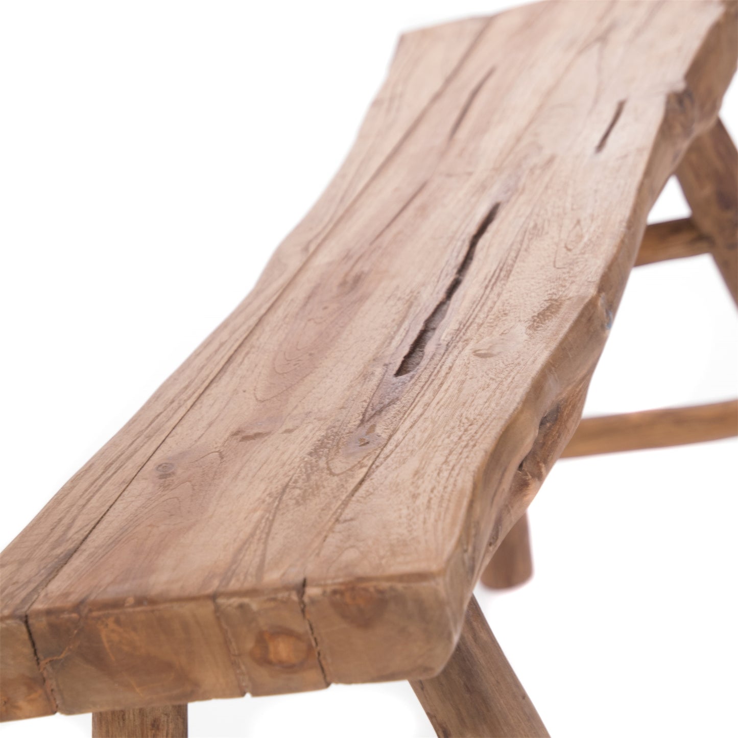 HOLZBANK "MALU 93" | Teakholz, 93x44 cm | Natur Sitzbank