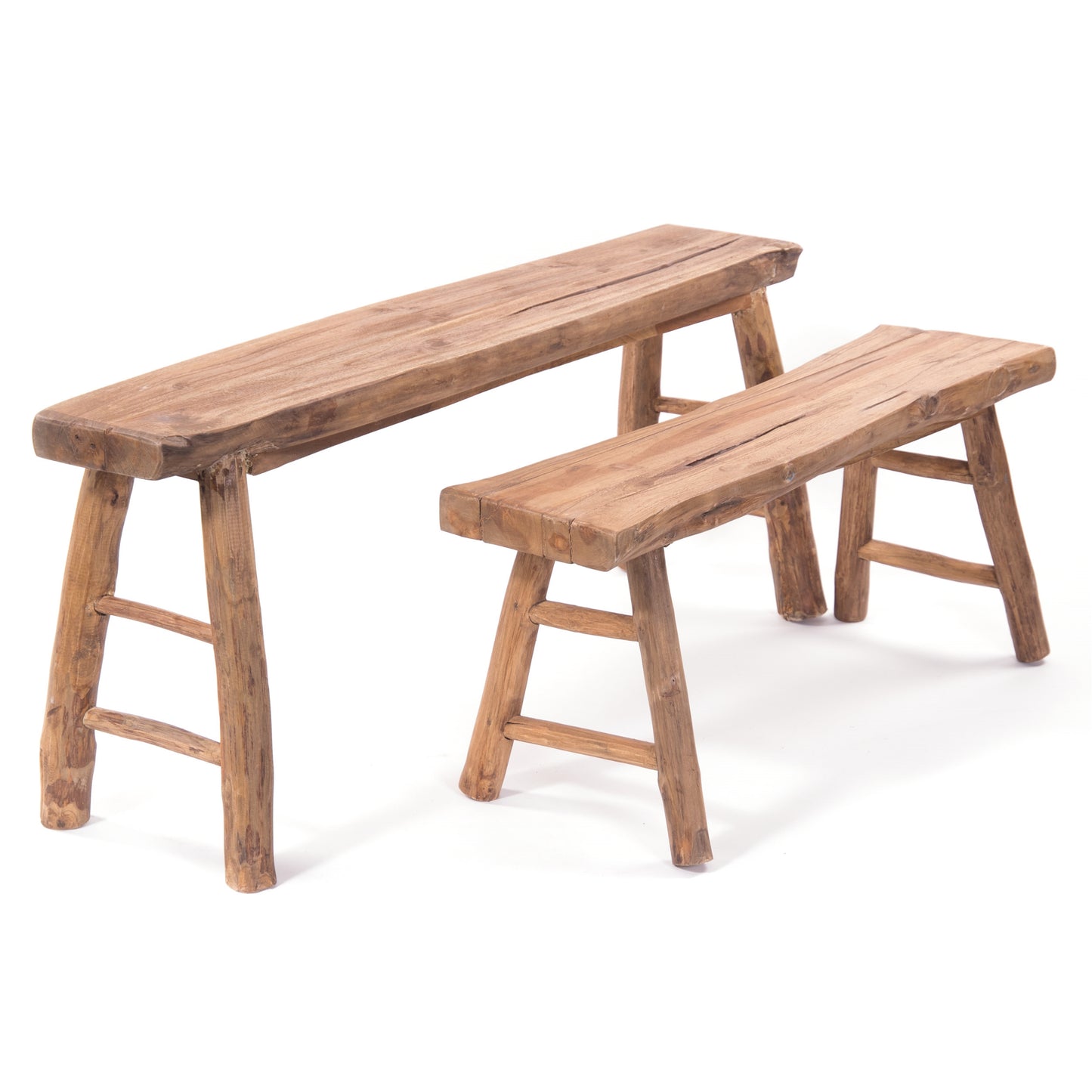 HOLZBANK "MALU 93" | Teakholz, 93x44 cm | Natur Sitzbank