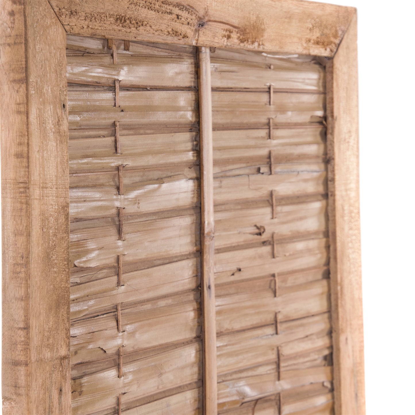 STELLWAND "SORA" | Mahagoni & Teak, 170 cm | Natur Paravent