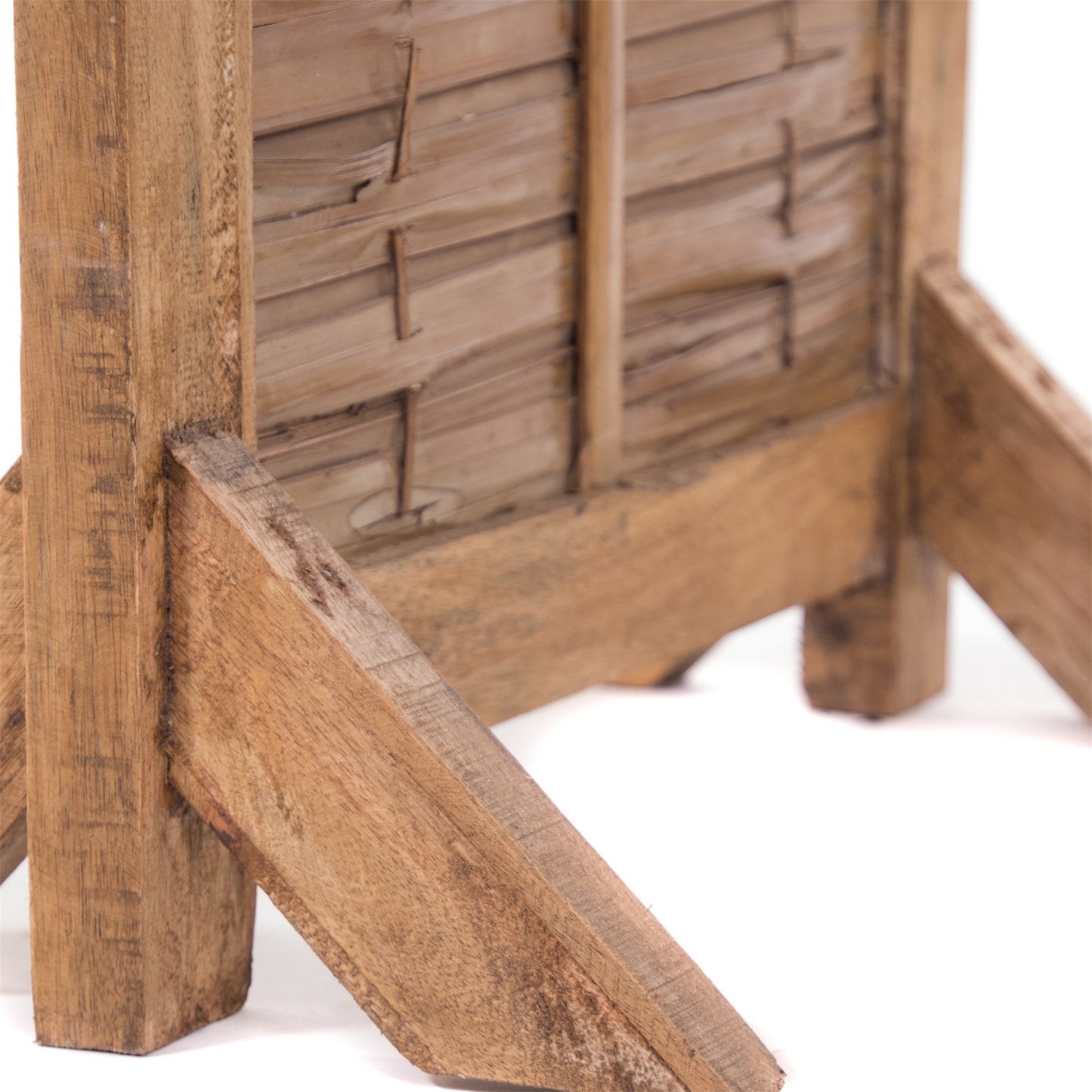 STELLWAND "SORA" | Mahagoni & Teak, 170 cm | Natur Paravent