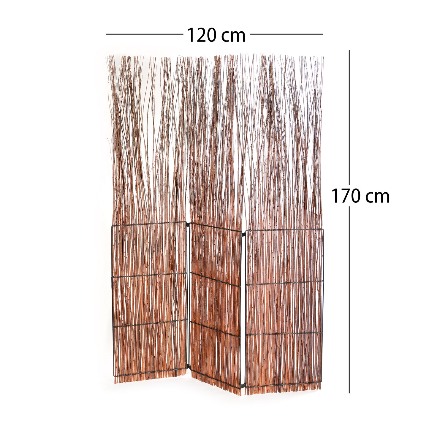 PARAVENT NATURE | braun, 170x120cm(HxB) Weide | Raumtrenner,Trennwand