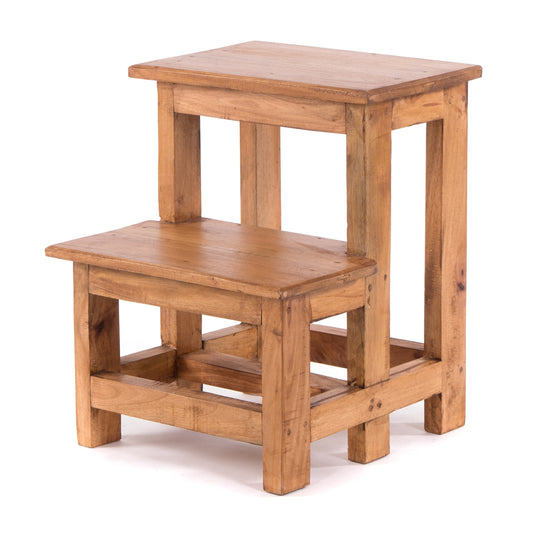 BLUMENLEITER STEP | Vintage Holz | Pflanzenhocker