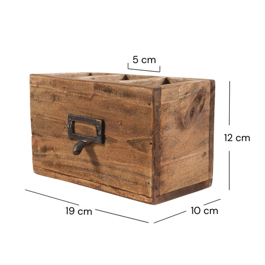 STIFTEHALTER "BOX 18" | Mahagoni, 19x12 cm (BxH) | Stiftebox