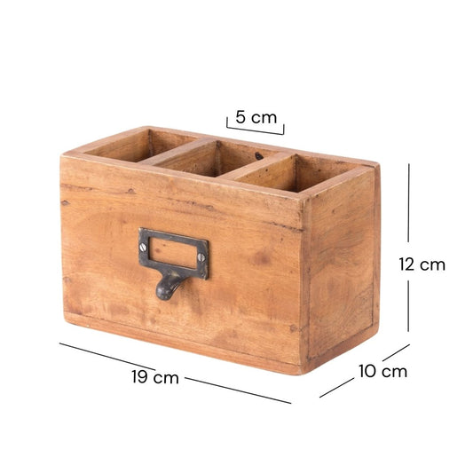 STIFTEHALTER "BOX 18" | Mahagoni, 19x12 cm (BxH) | Stiftebox