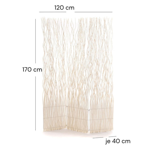 RAUMTEILER "WAVE 3" | Weide, 170x120cm (HxB) | Paravent, Trennwand