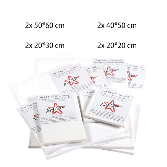 ART-STAR UNIVERSITY KEILRAHMEN SET | 8-teiliges Leinwand Set